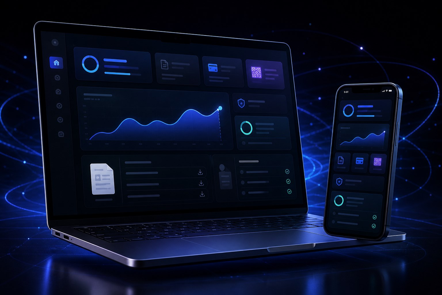 Portal de clientes de Byte disponible en computadora y celular